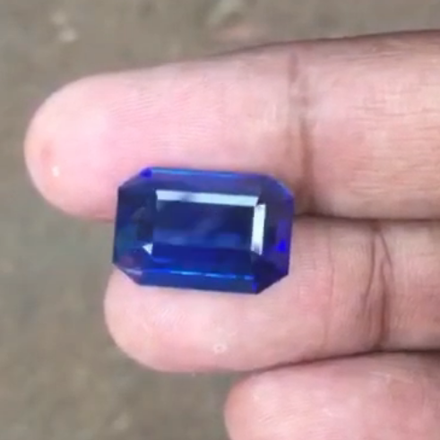 17 Ct Natural Blue Sapphire, Rectangular Cushion, Sri Lanka